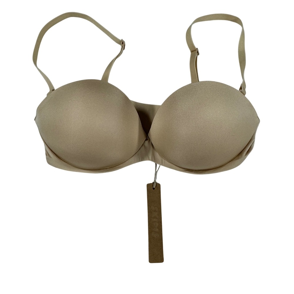 Skims Ultimate Push-Up Strapless Bra Sand 34B NWT